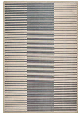 Beige and grey ombre rug with gradient design.